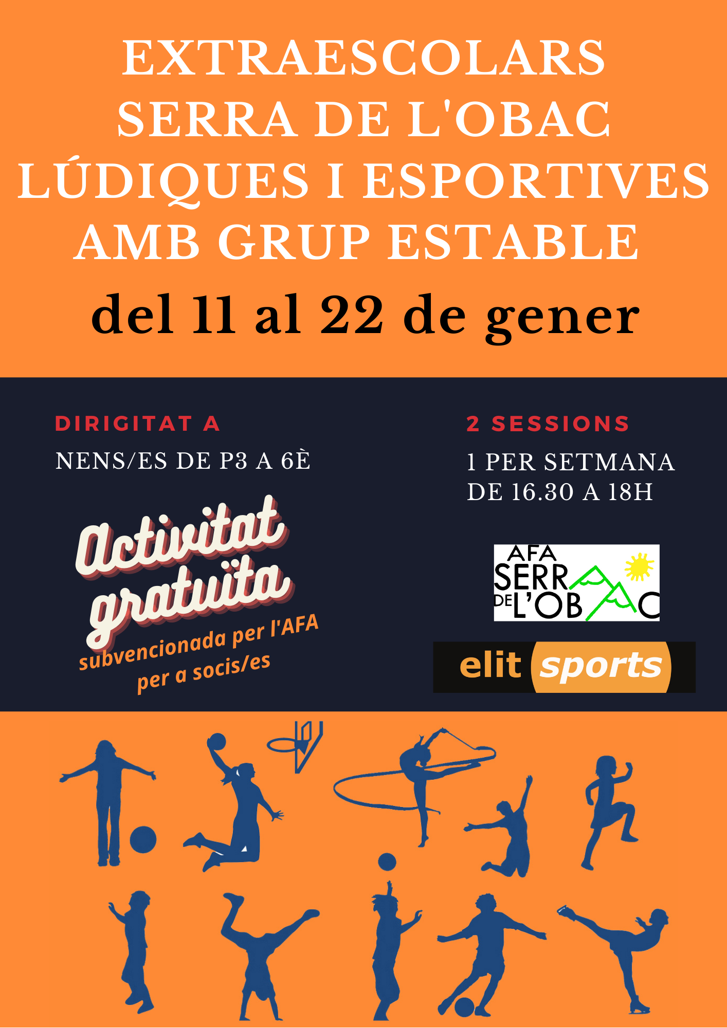 poster EXTRAESCOLARS LUDICO-ESPORTIVES GENER AL SERRA DE L’OBAC